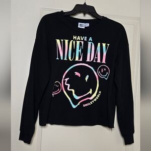 SmileyWorld Black Long Sleeve Tee